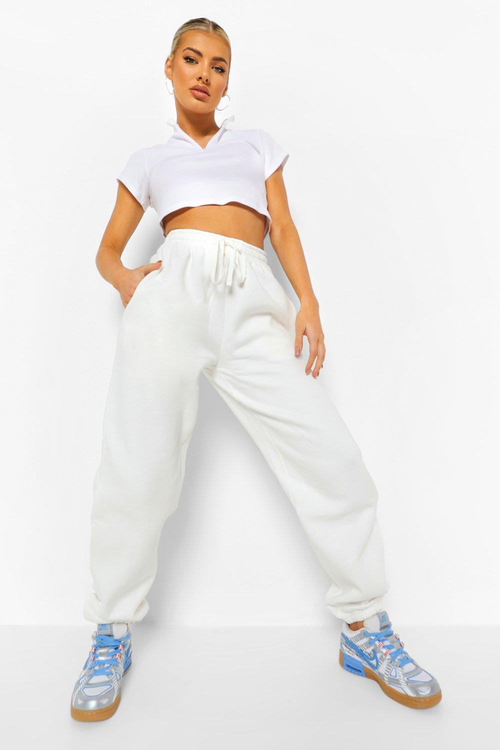 Womens Regular Fit Joggers - White - L, White