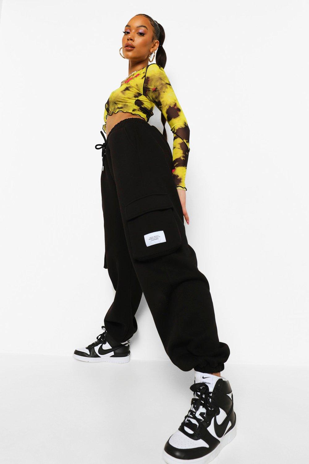 Womens Utility Oversized Joggers - Black - Xl, Black