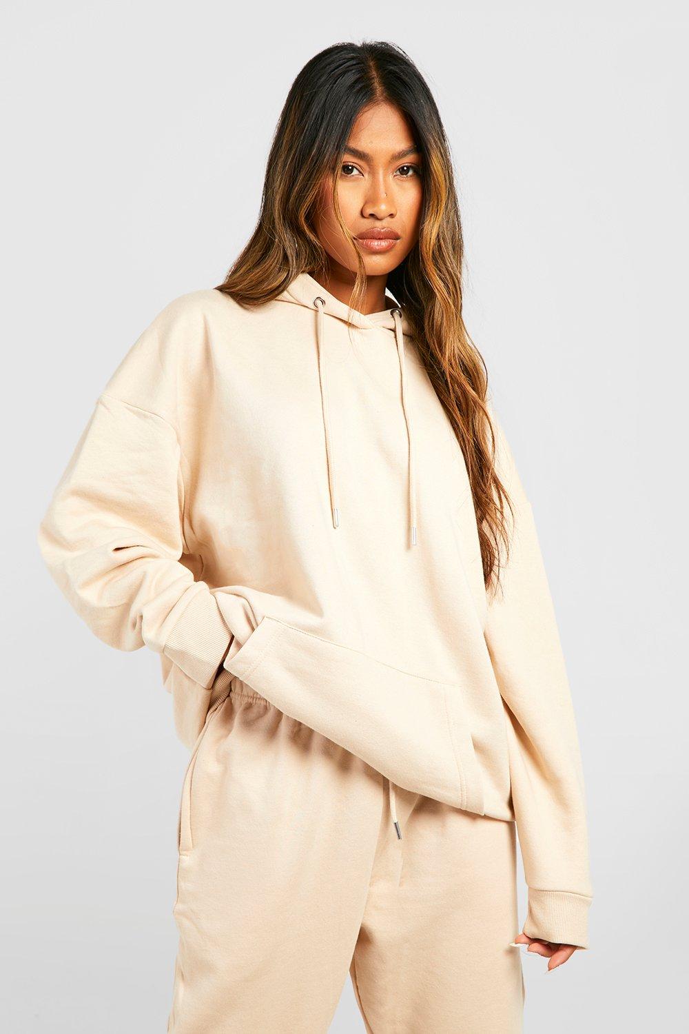 Womens Basic Oversized Hoodie - Beige - Xs, Beige