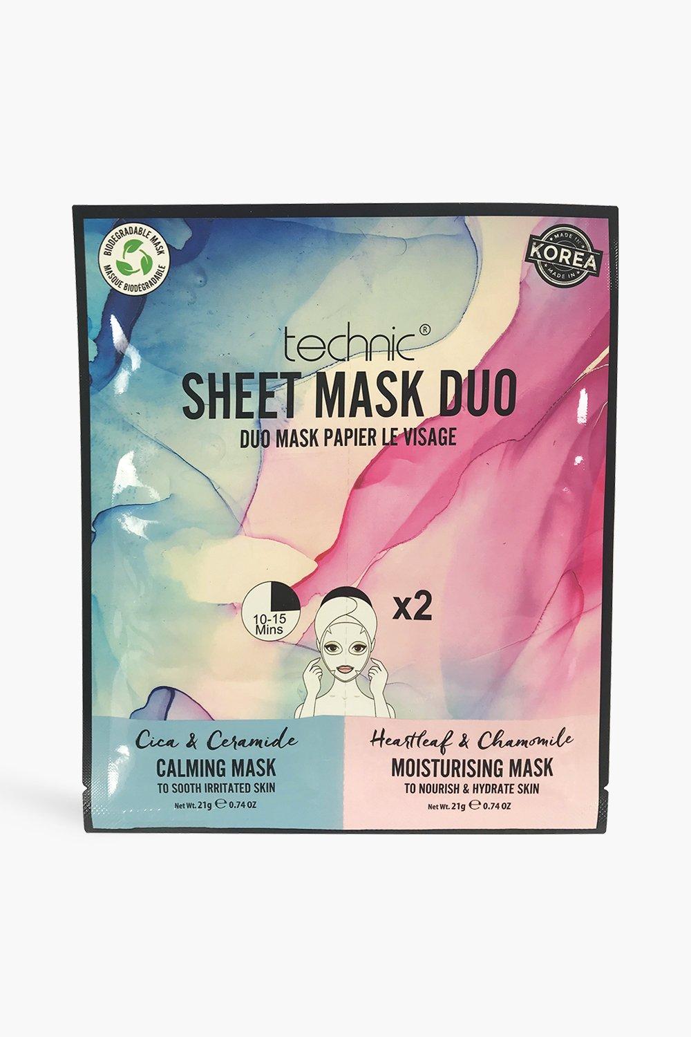 Womens Technic-Calming & Moisturising Sheet Mask Duo - Blue - One Size, Blue