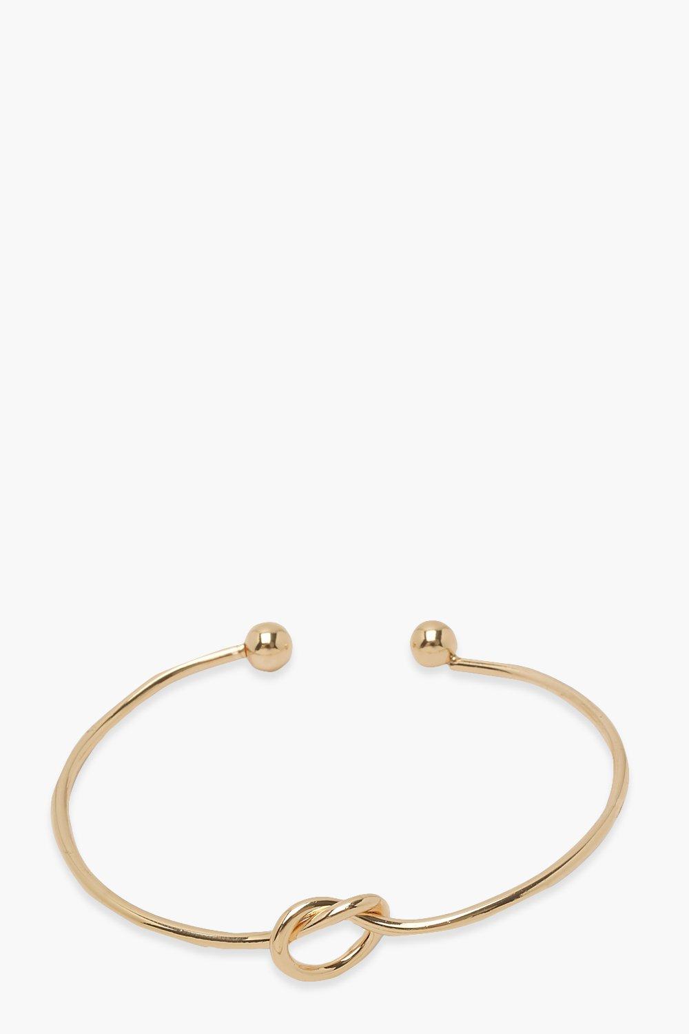 Womens Knot Front Bangle - Gold - One Size, Gold