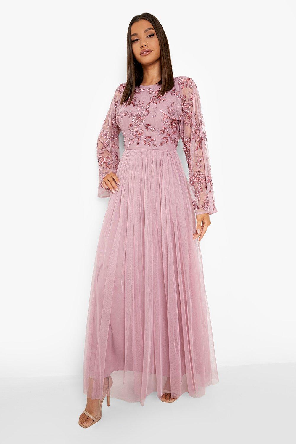 boohoo embellished maxi dress