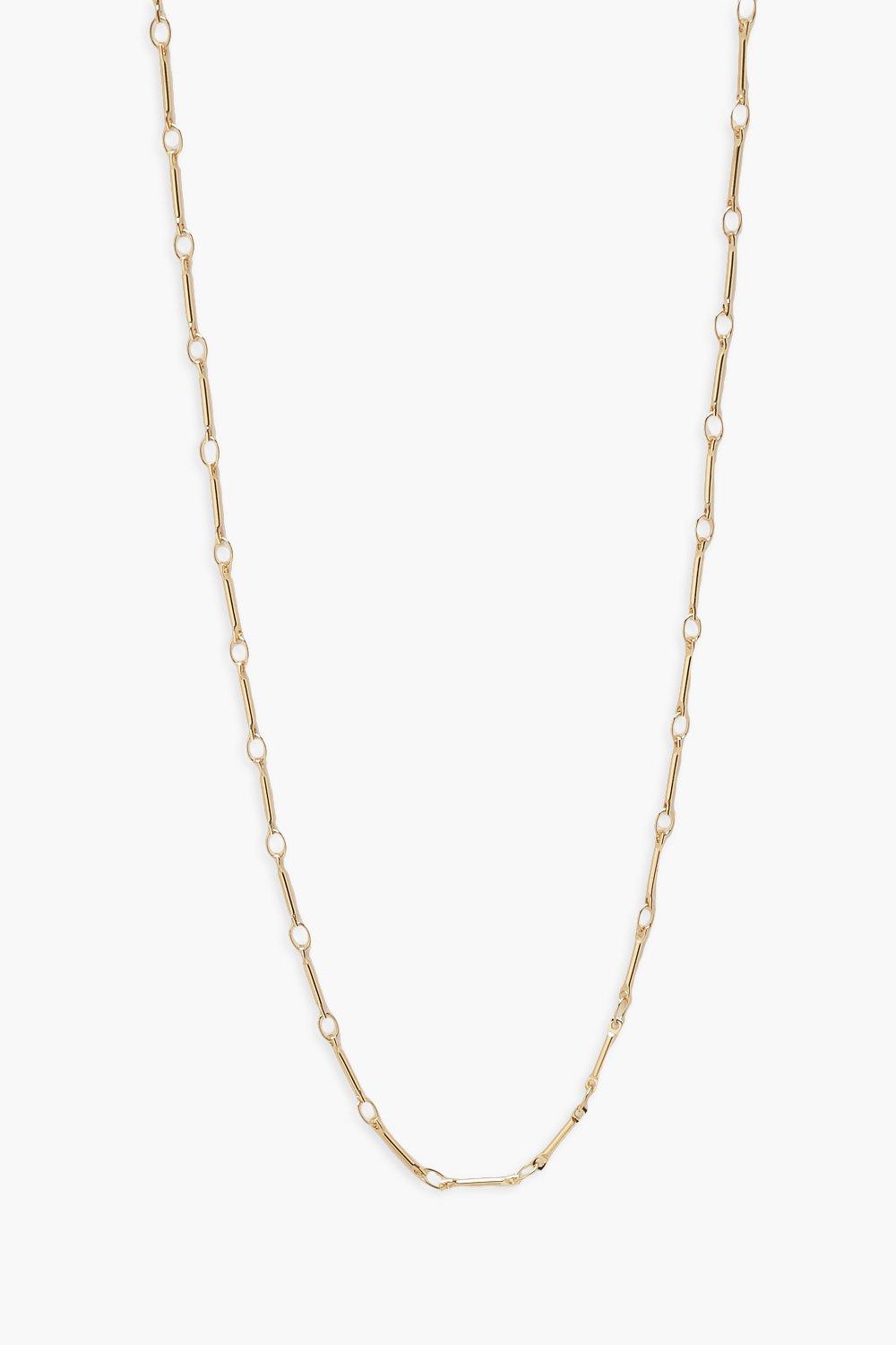 Womens Simple Long Link Necklace - Gold - One Size, Gold