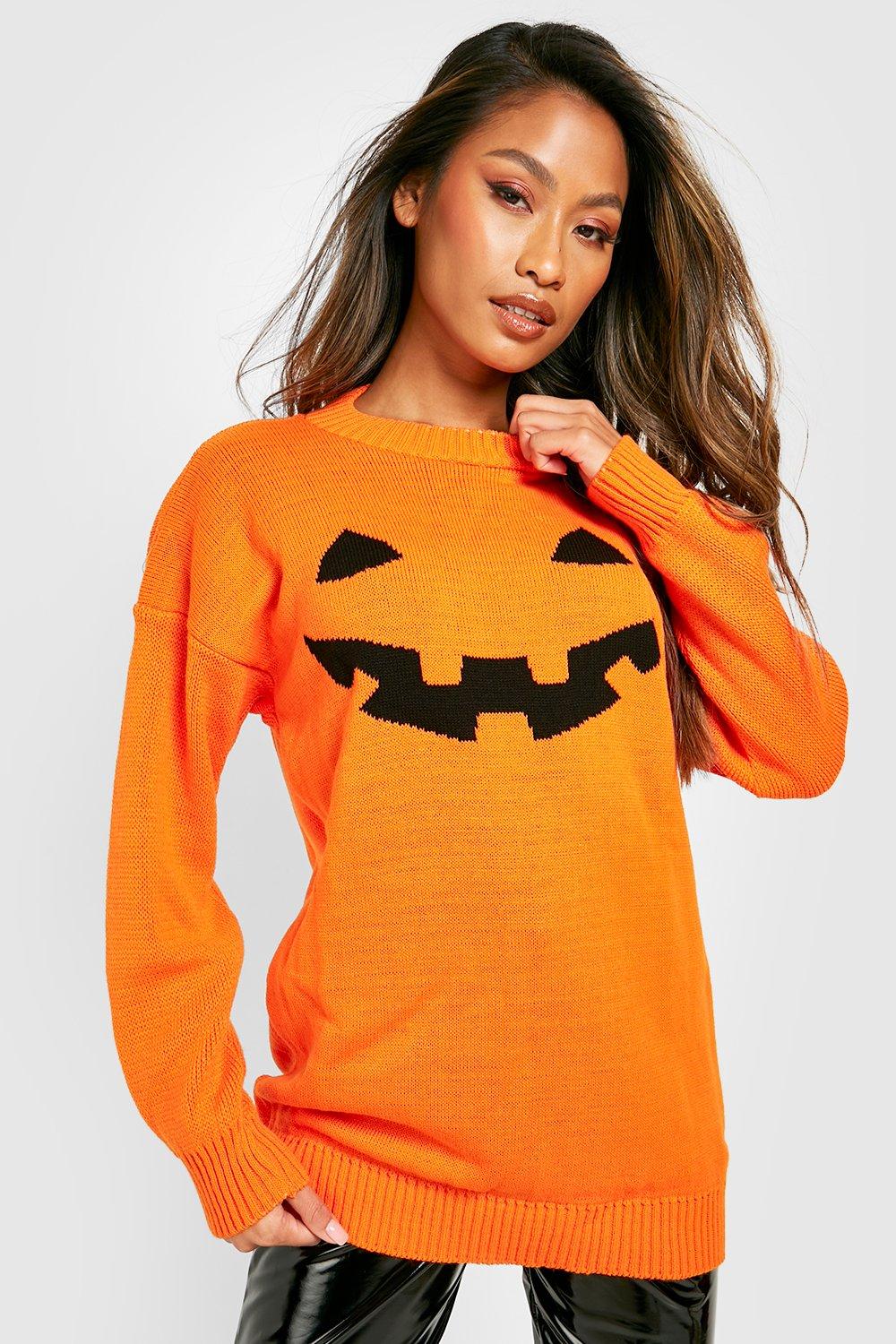 Image of Maglione di Halloween con zucca, Arancio