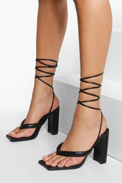 Padded Toe Lace Up Heels