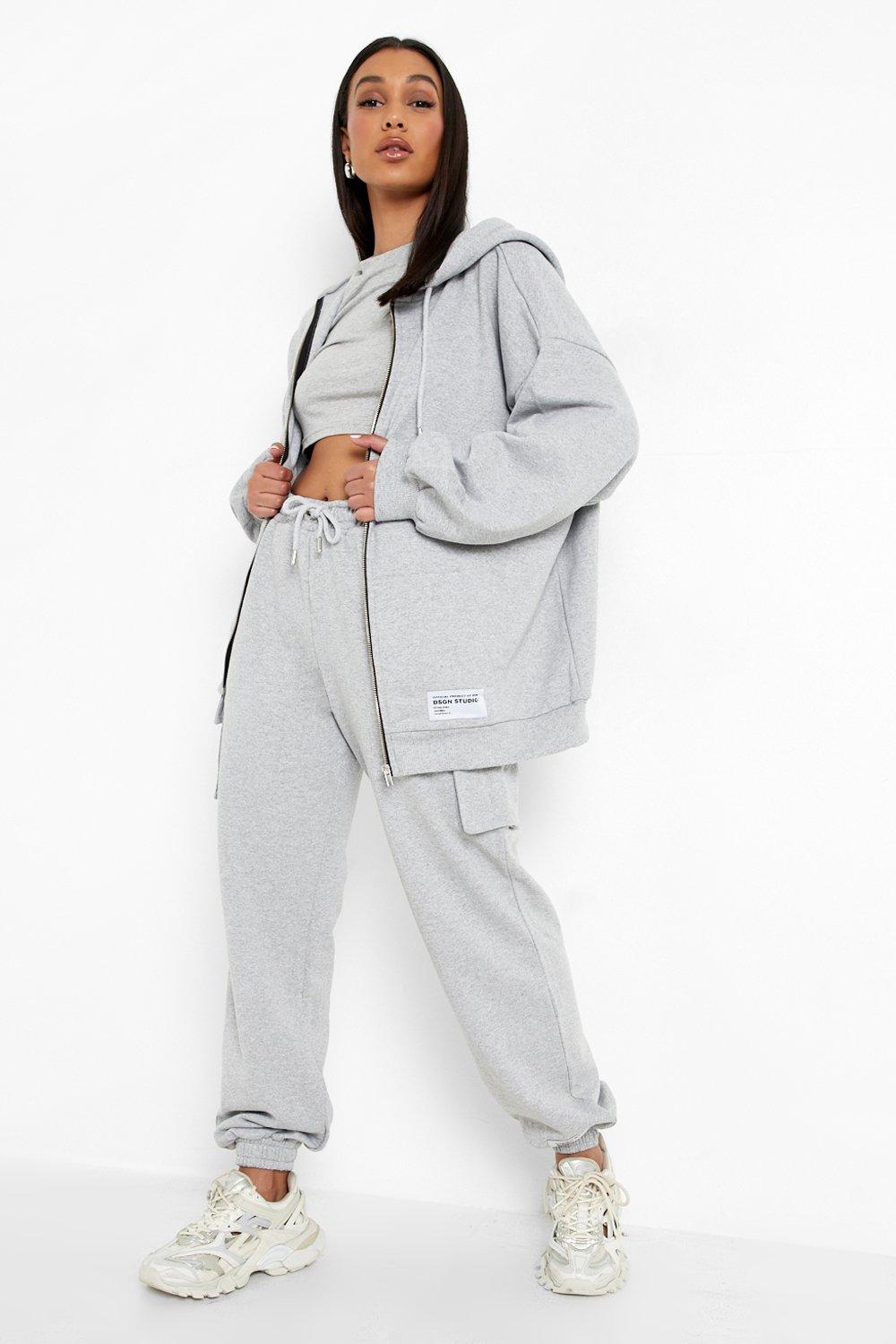 Ensemble De Survêtement 3 Pièces Avec Jogging Cargo - Gris Perle - M, Gris Perle