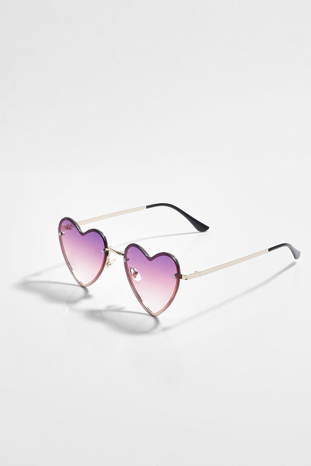 Womens Ombre Heart Sunglasses - Multi - One Size, Multi