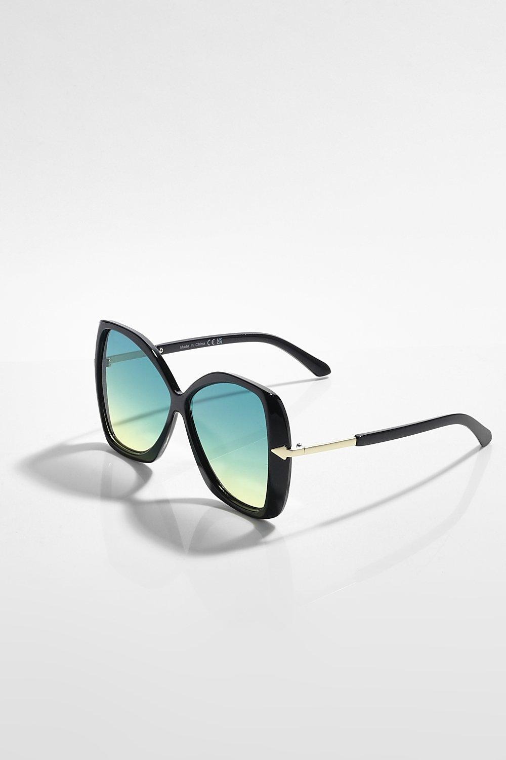 Womens Oversized Tinted Lens Sunglasses - Black - One Size, Black
