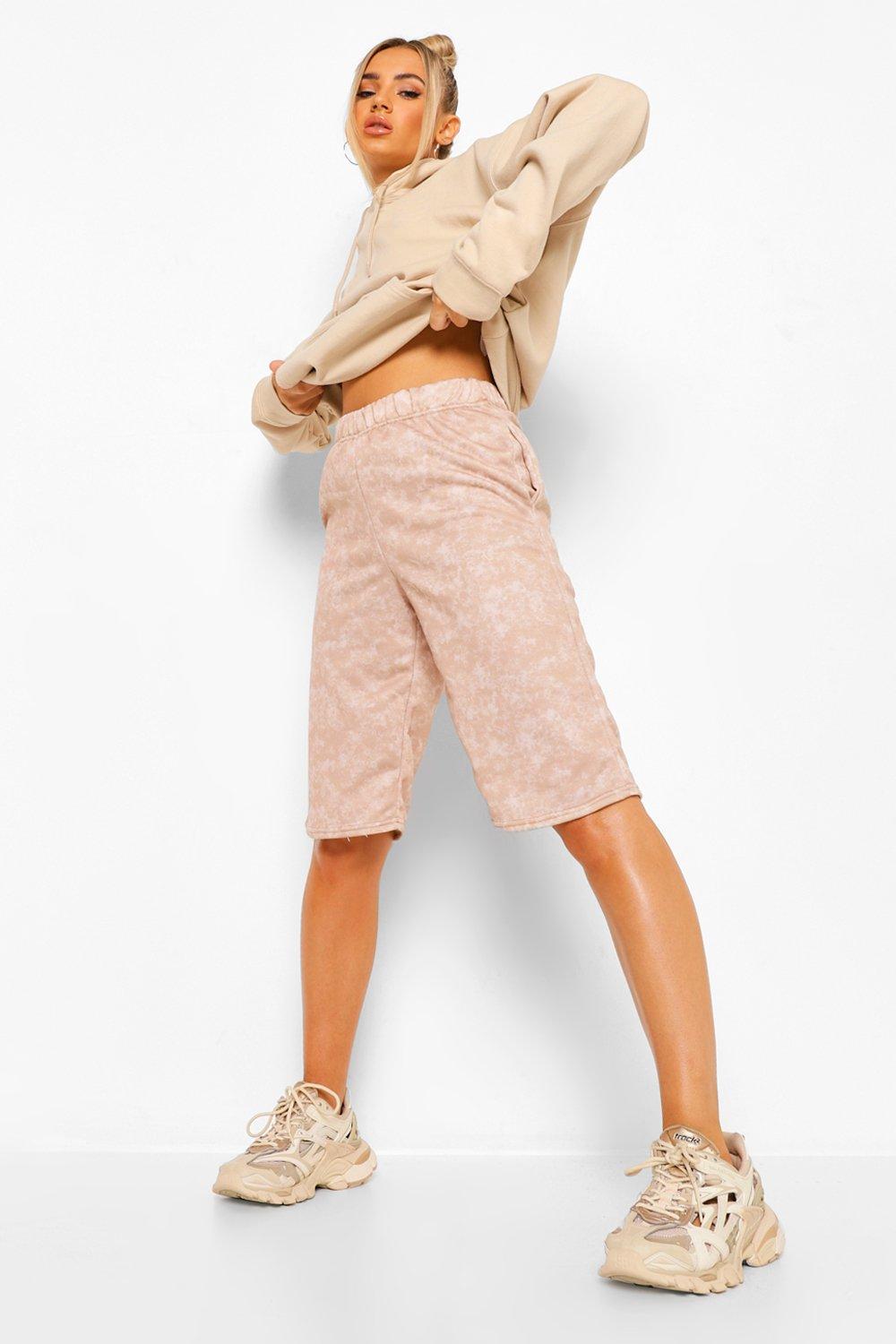 womens longline sweat shorts