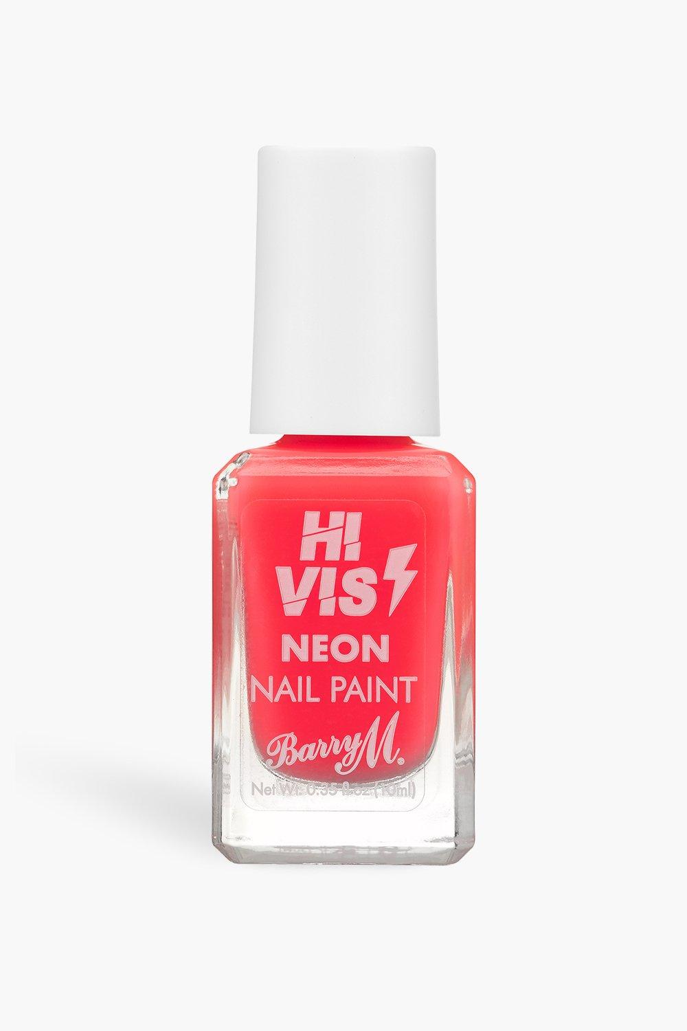 Womens Barry M Hi-Vis Neon Nail Paint Coral Blaze - Orange - One Size, Orange