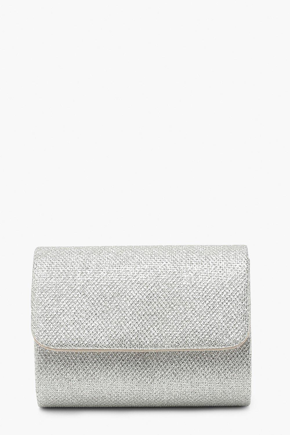 Click to view product details and reviews for Womens Metallic Structured Clutch Bag Chain Grey One Size Grey.