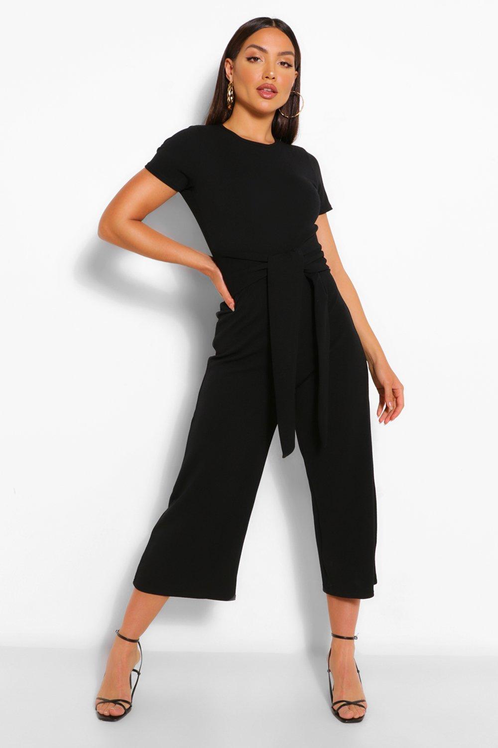 lipsy wrap short sleeve wide leg jumpsuit