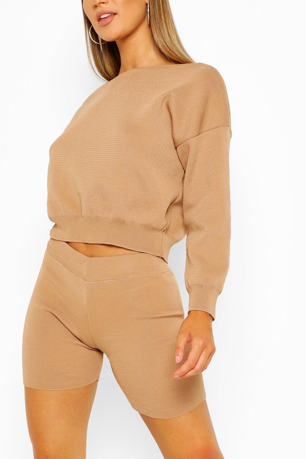 cycling shorts and jumper