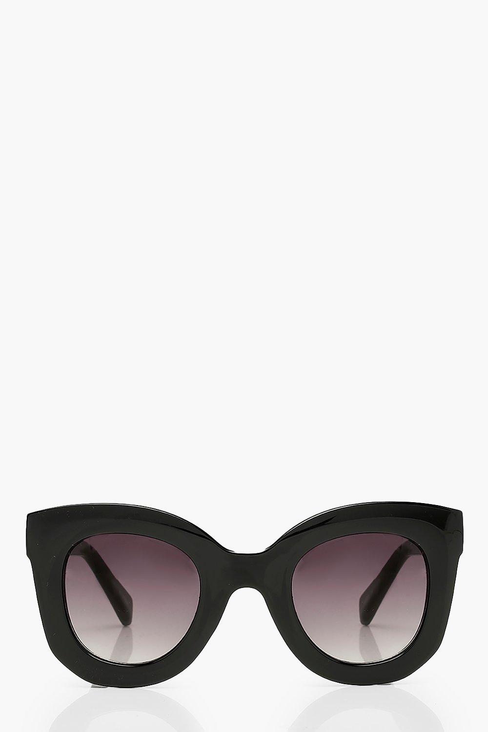 Womens Chunky Oversized Sunglasses - Black - One Size, Black