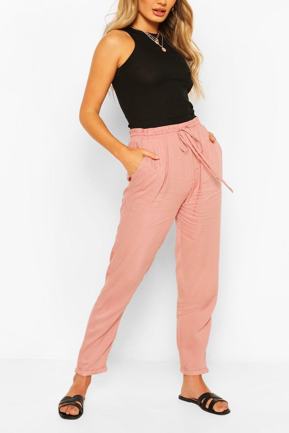 Womens Relaxed Fit Casual Jogger - Pink - 8, Pink