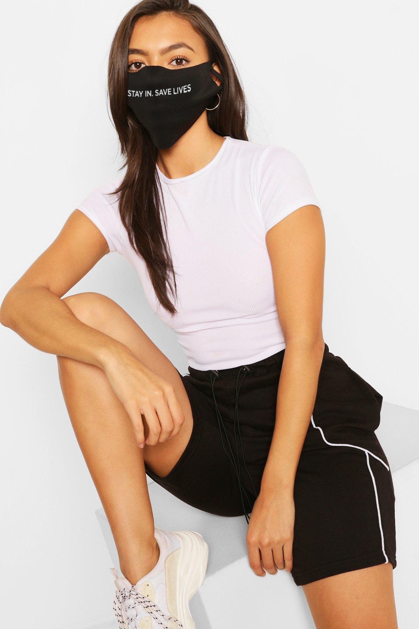 

Stay In Save Lives Fashion Mask, Black