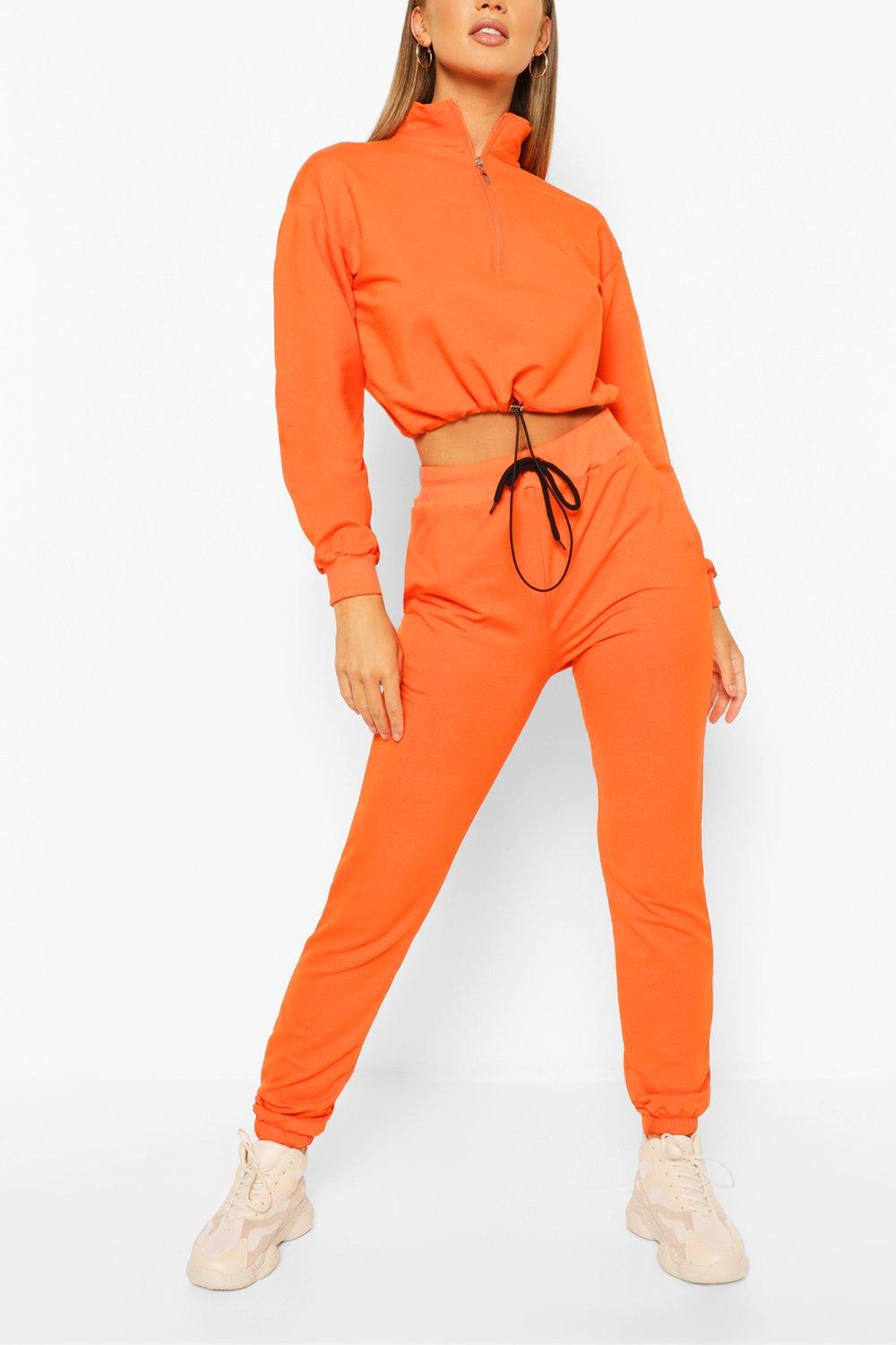 orange tracksuit womens