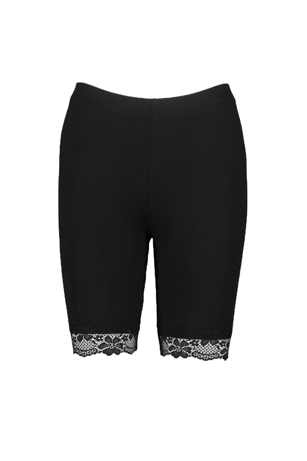 lace trim cycling shorts