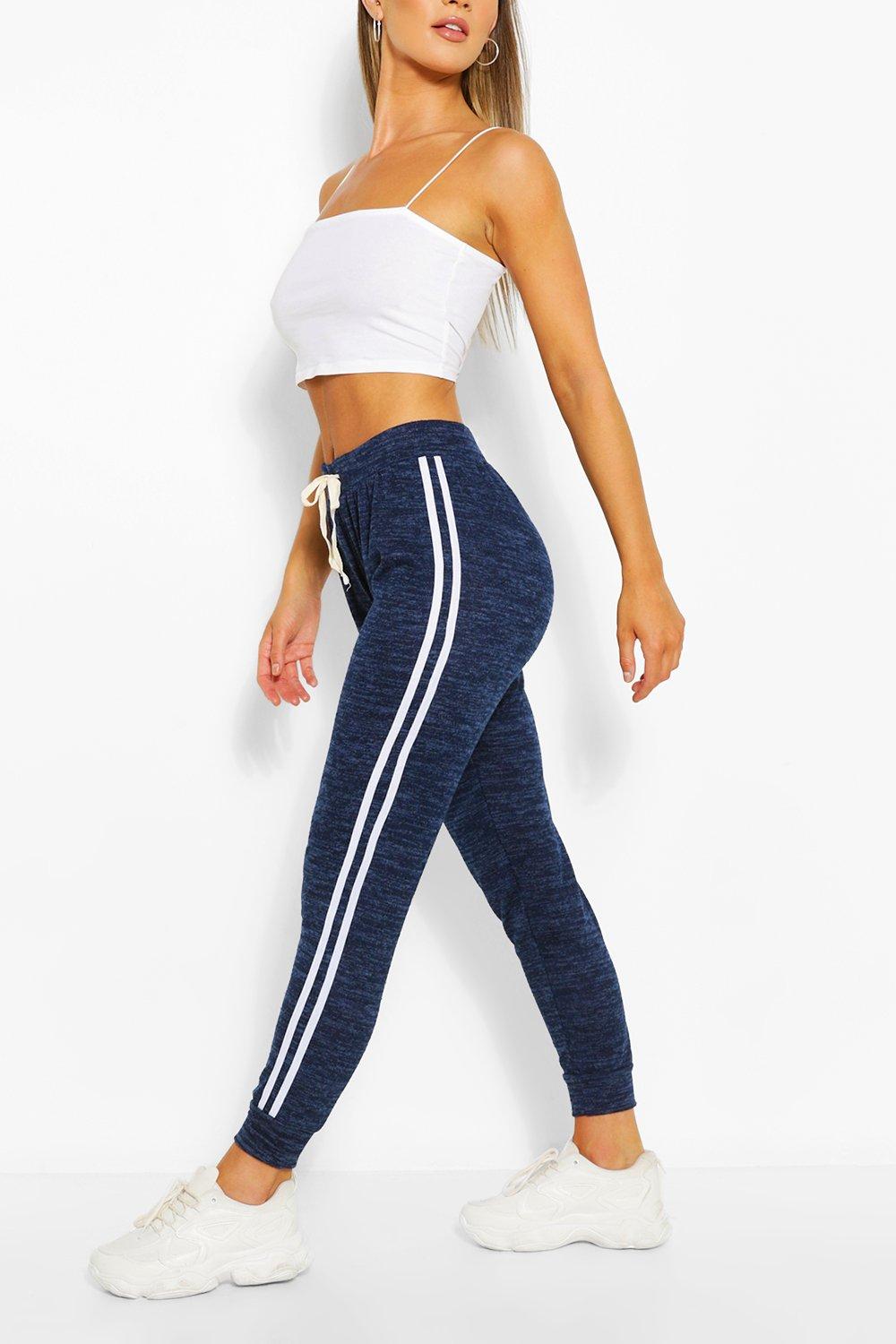 navy side stripe joggers