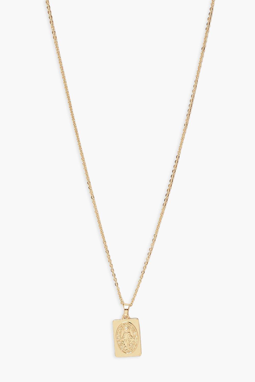 

Rectangle Coin Necklace, Gold