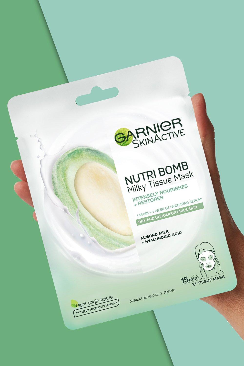 Womens Garnier Nutri Bomb Milky Sheet Mask Almond - White - One Size, White