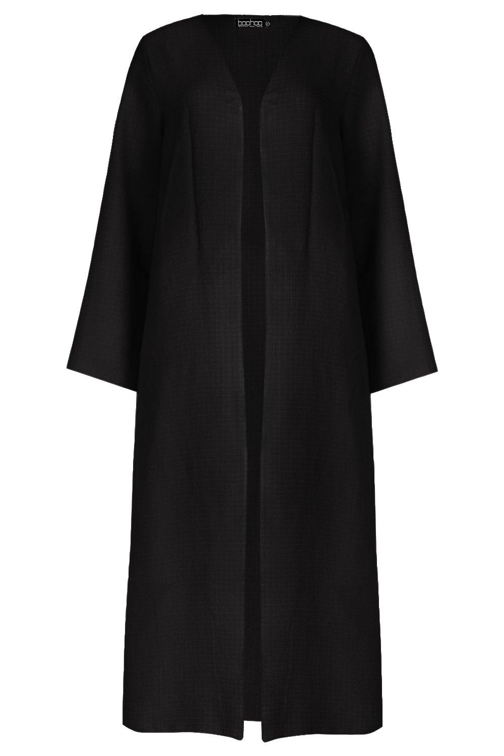 

Кимоно-макси из жатой ткани, Black