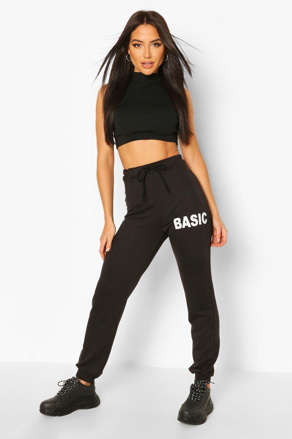 

Джоггеры со слоганом Basic, Black