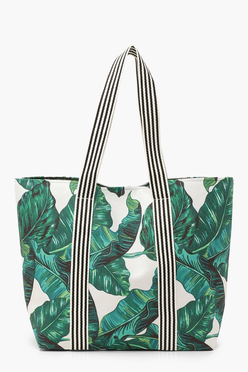 palm leaf beach bag