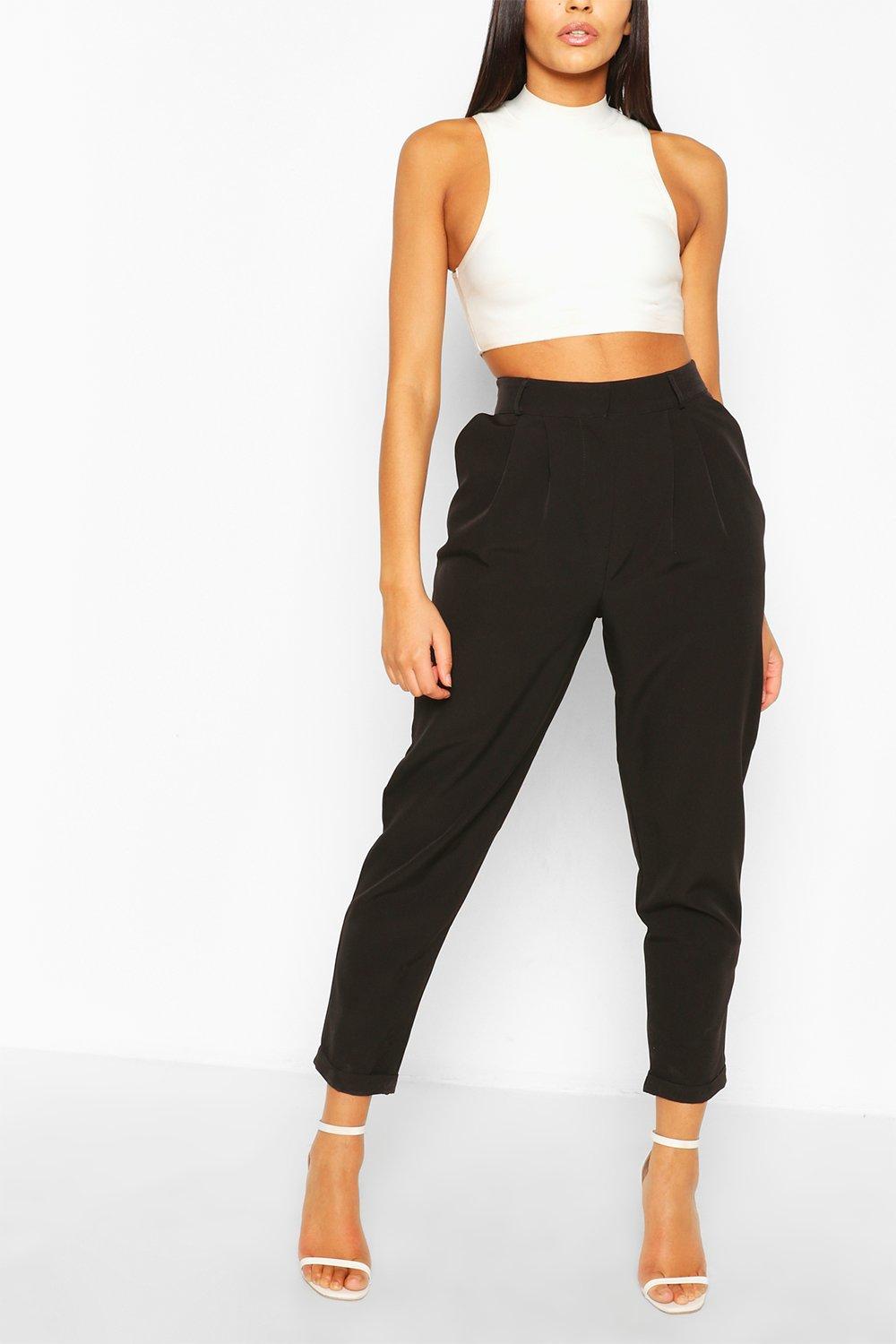 Pleat Front Relaxed Fit Woven Pants