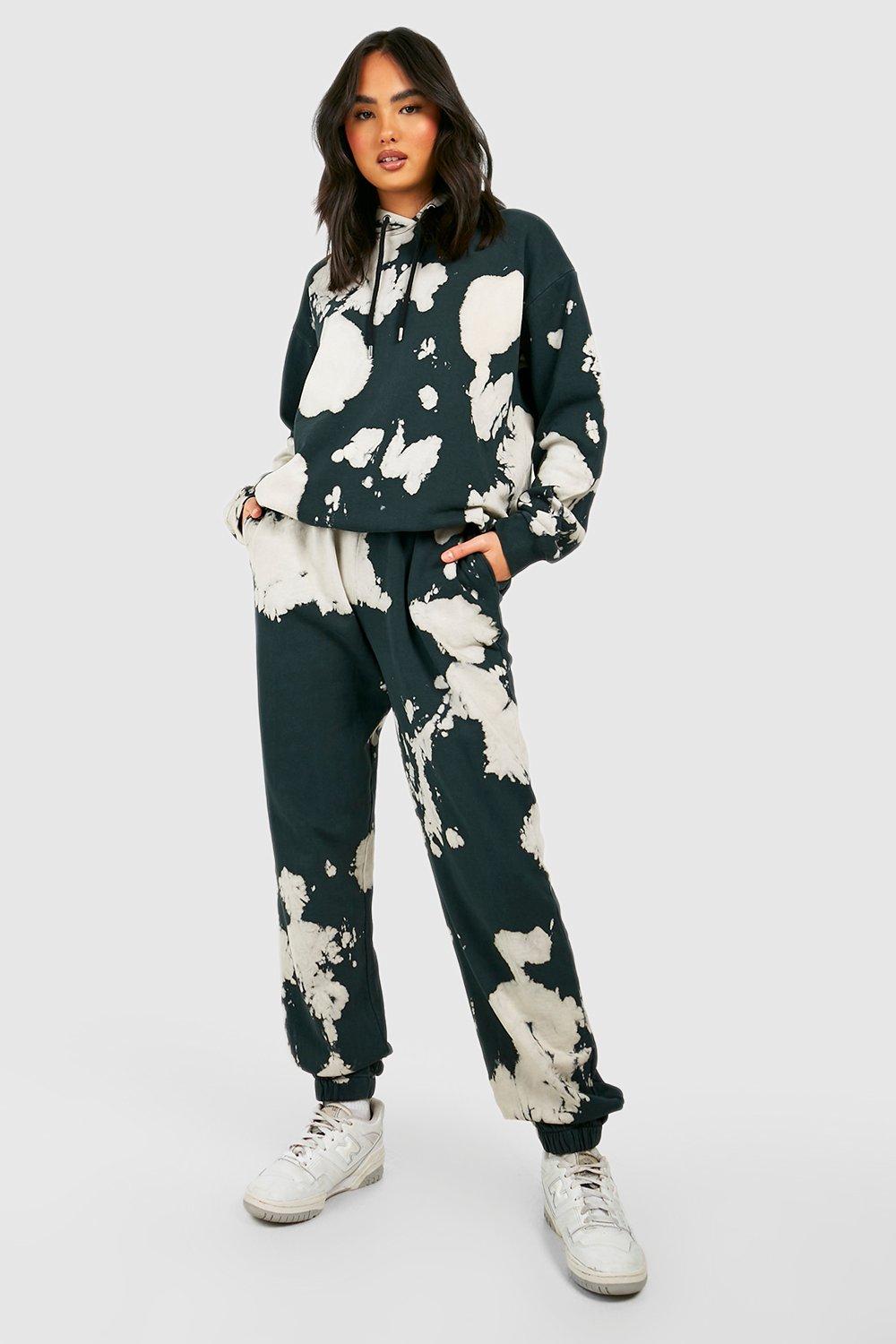 Womens Tie Dye Joggers - Black - 8, Black