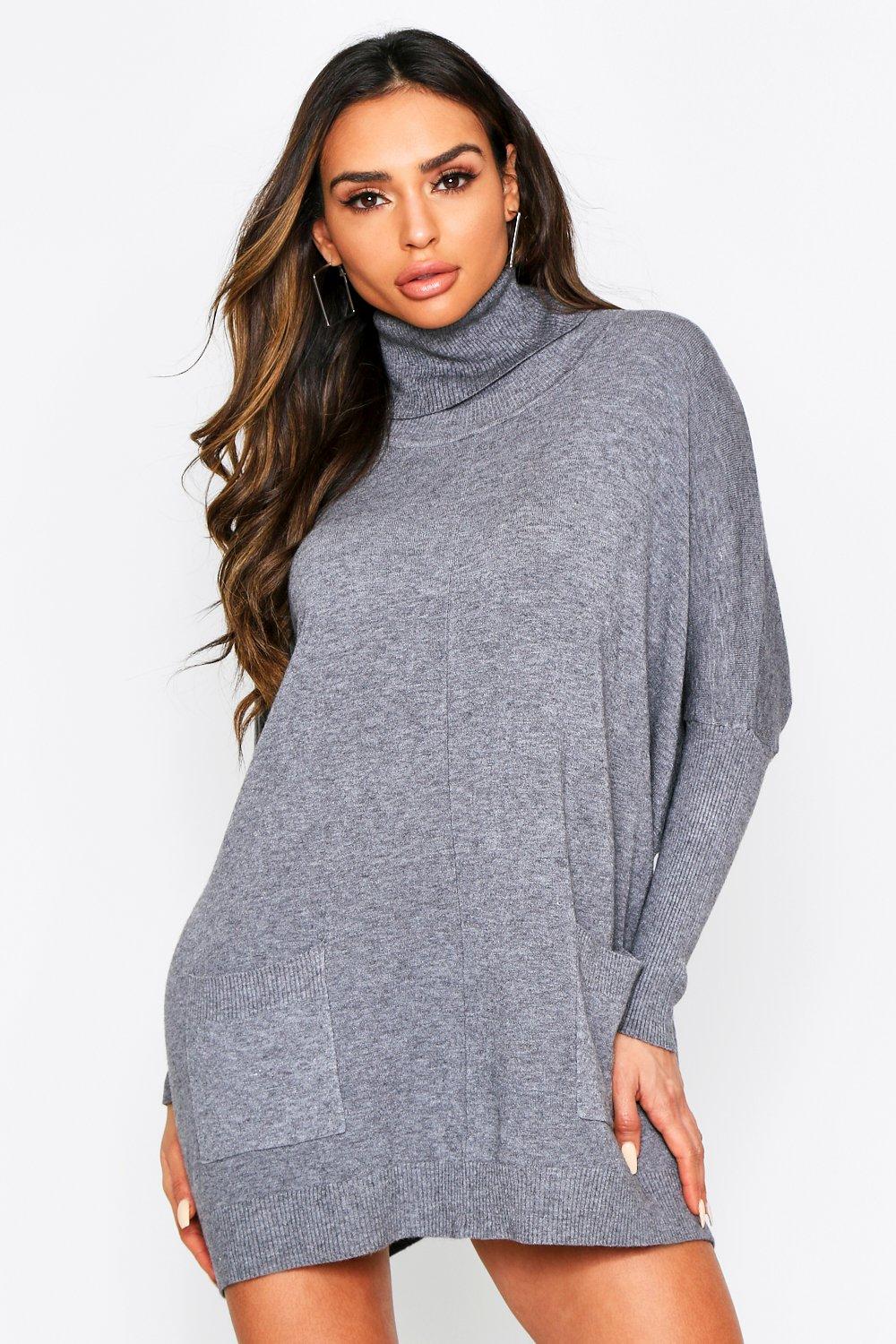 oversized polo neck jumper