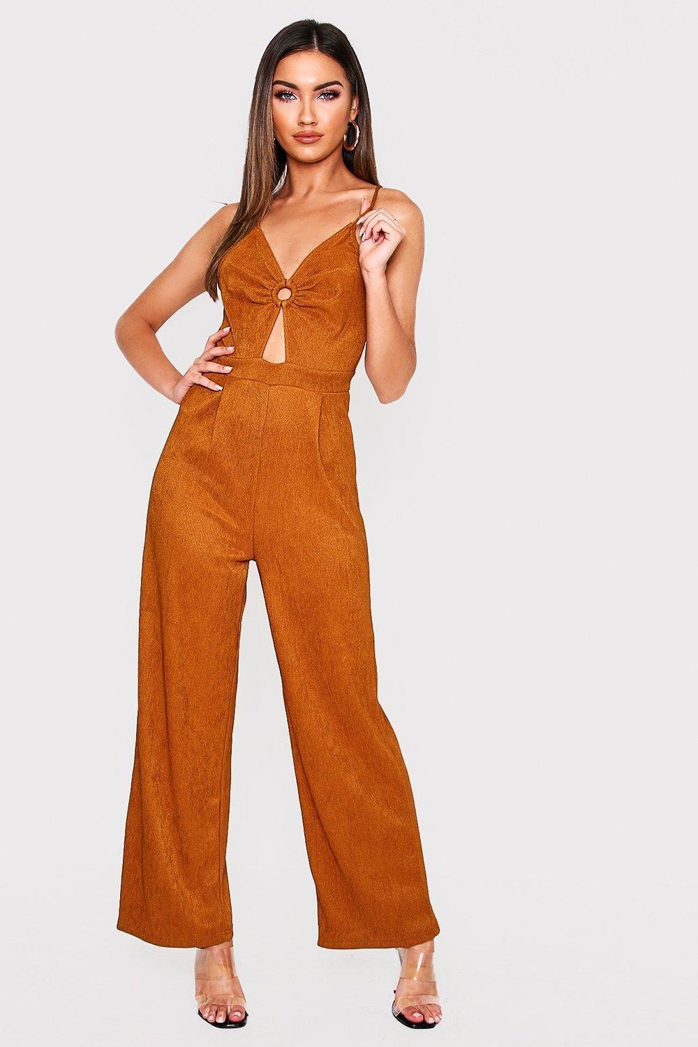 boohoo mustard jumpsuit