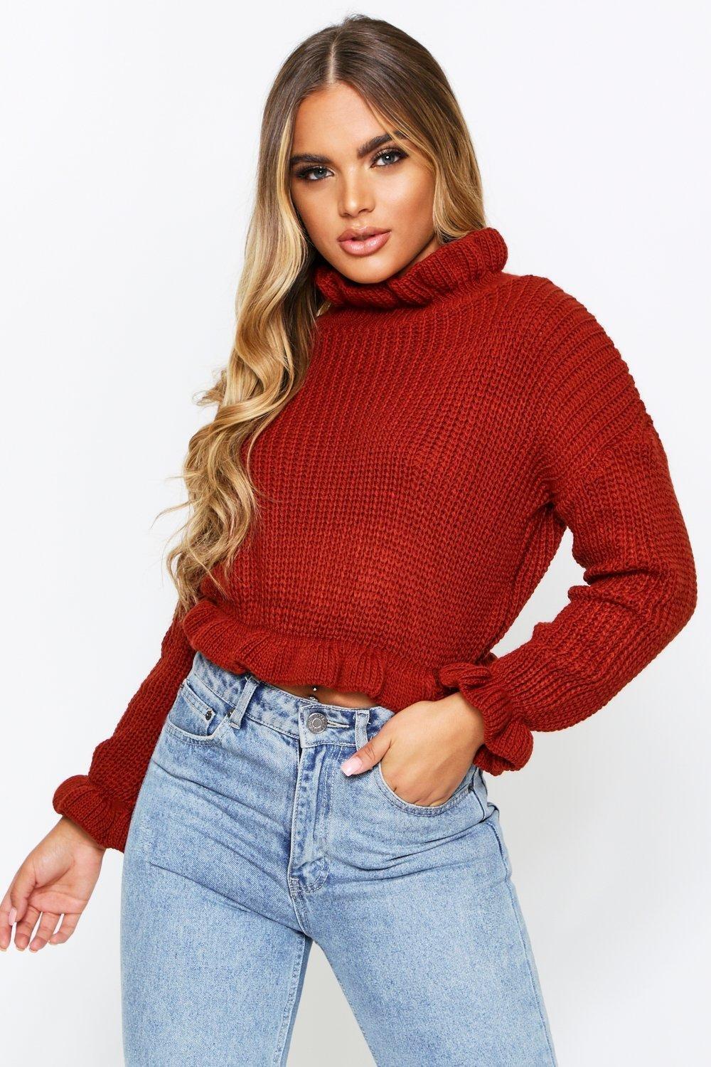 

Off The Shoulder Ribbed Knitted Jumper, Cream