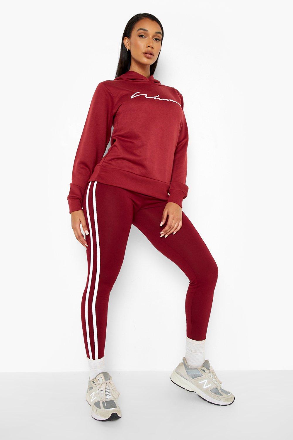 Womens Woman Hoodie And Legging Tracksuit - Red - 6, Red