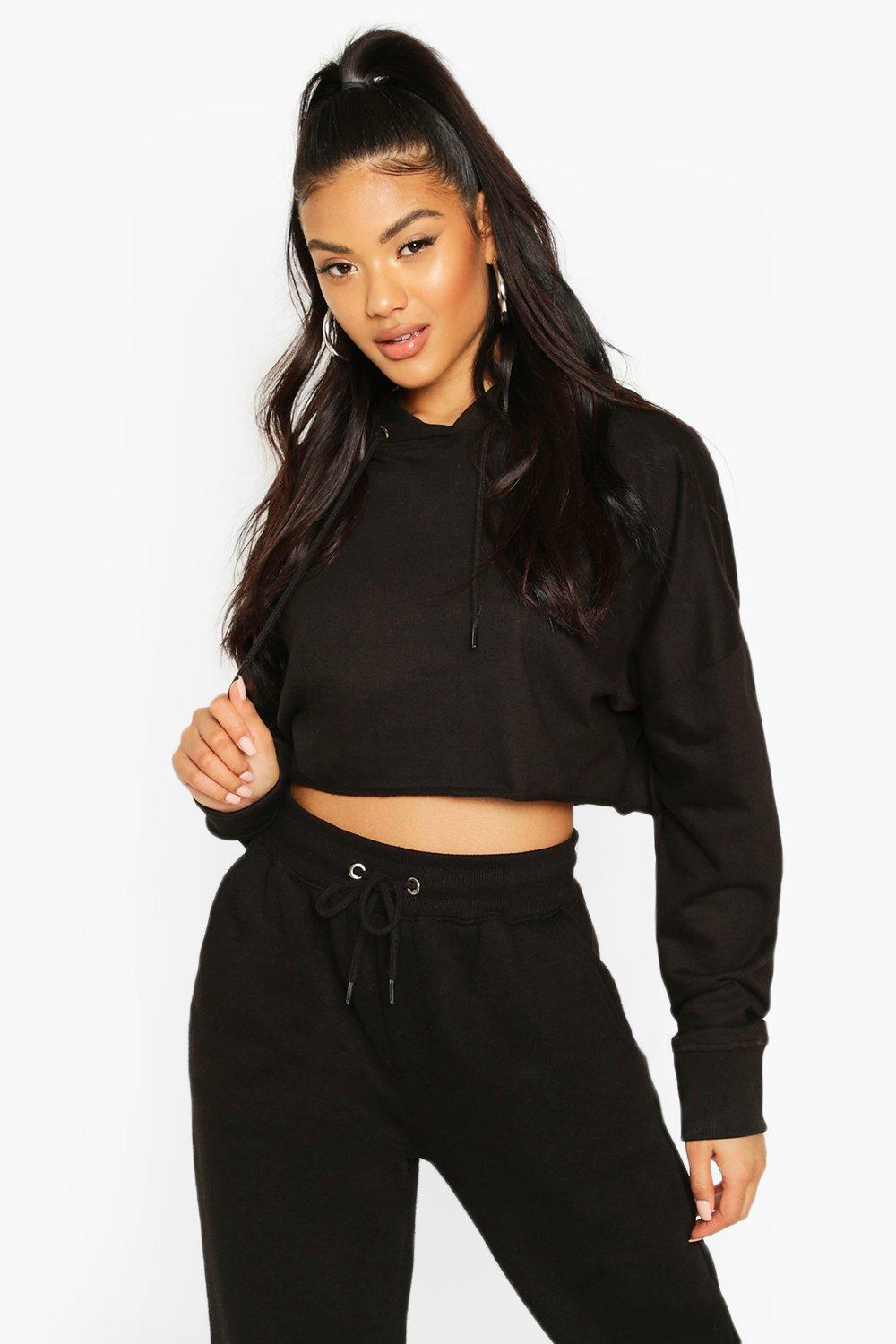 boohoo cropped sweatshirt