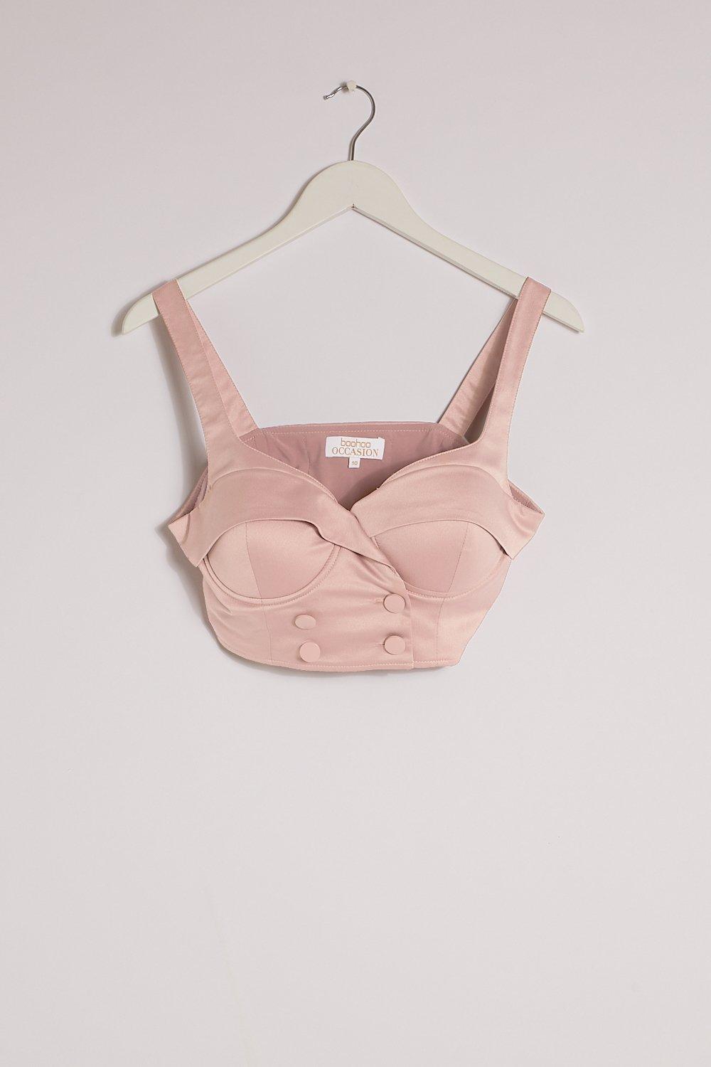 

Коллекция Boohoo Occasion — Двубортный бралет с чашечками, Rose