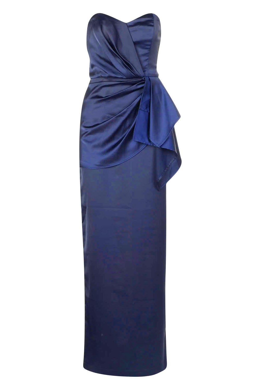 satin pleated maxi dress