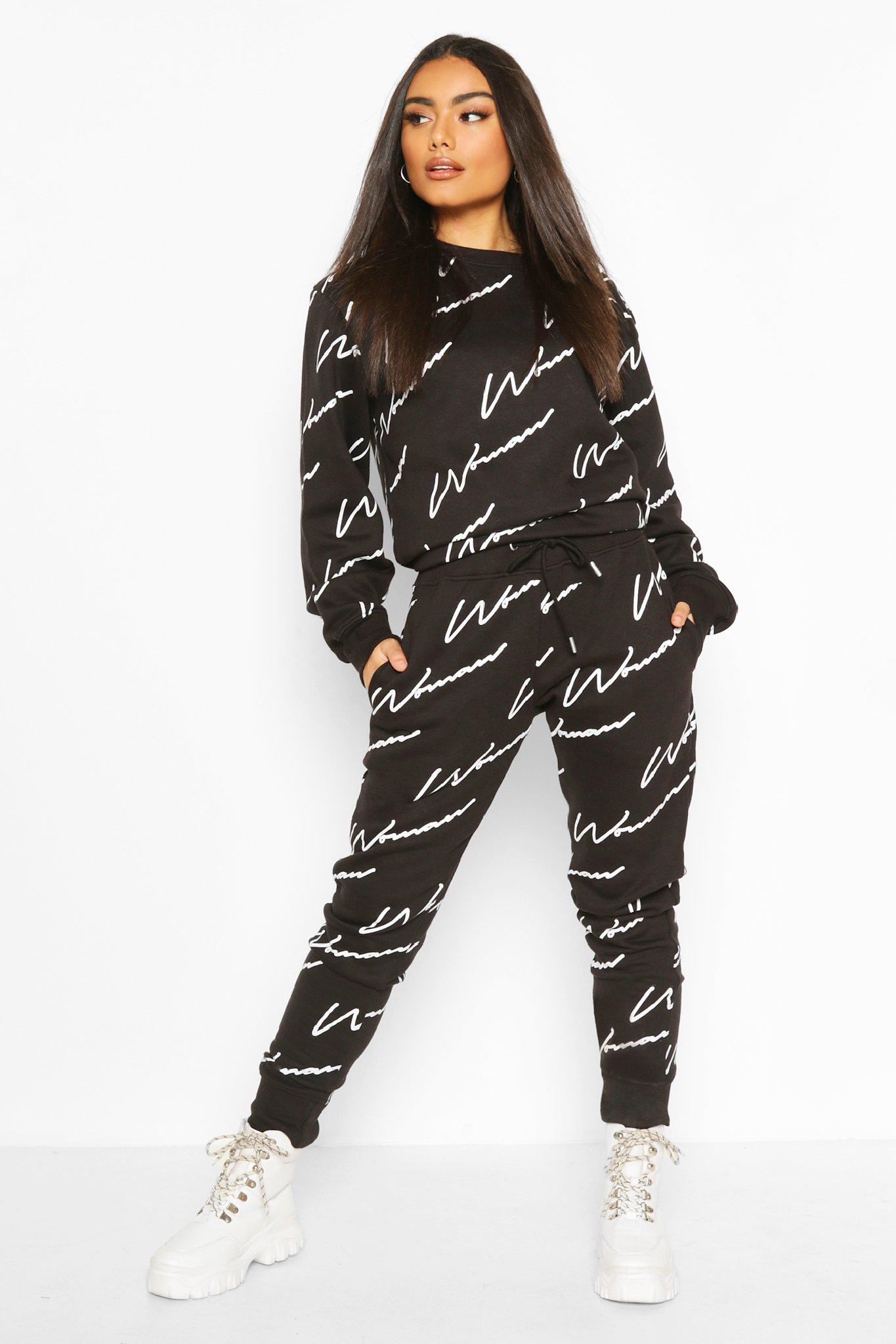 boohoo black tracksuit