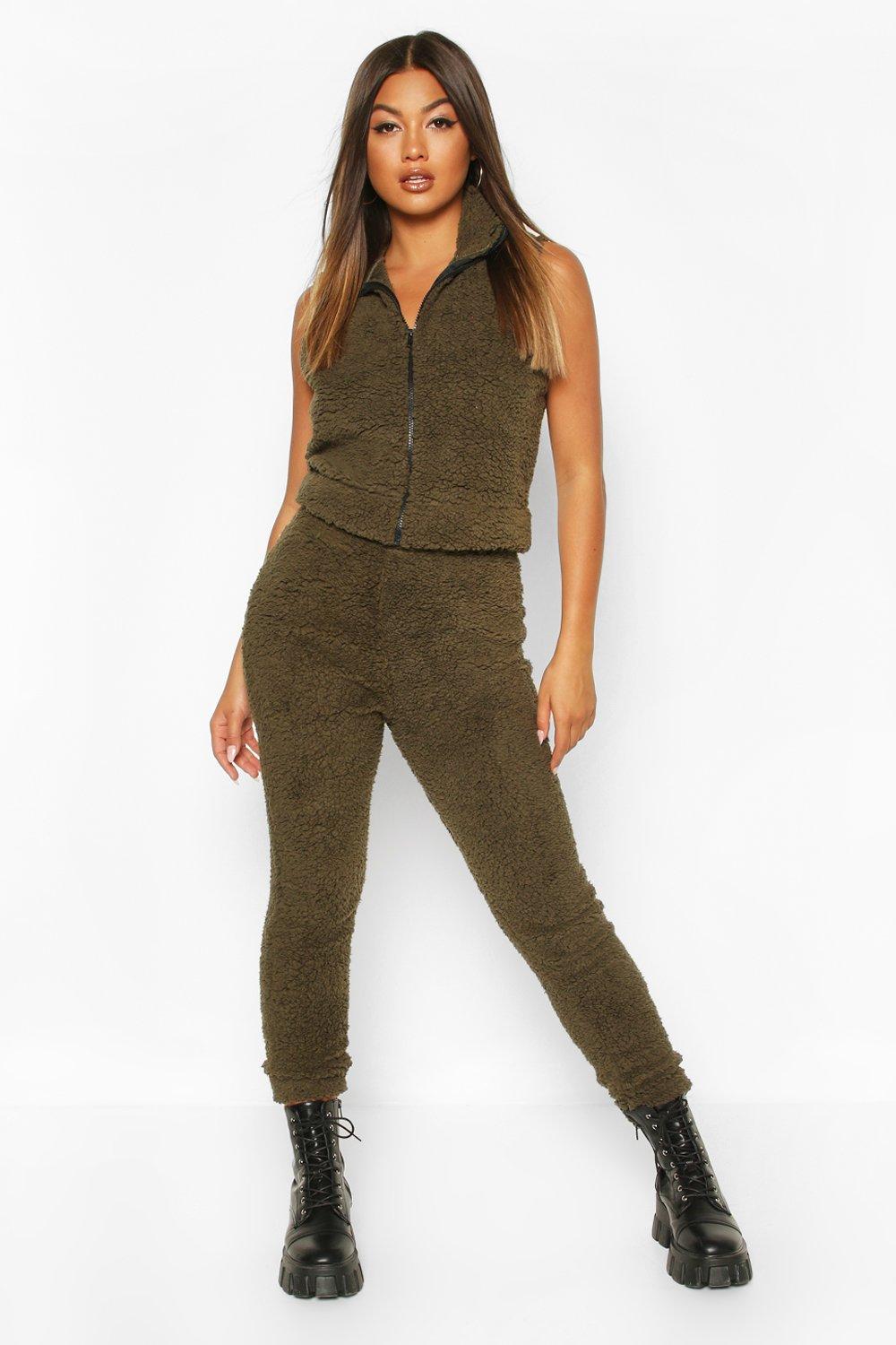 

Джоггеры оверсайз с искусственным мехом, Khaki