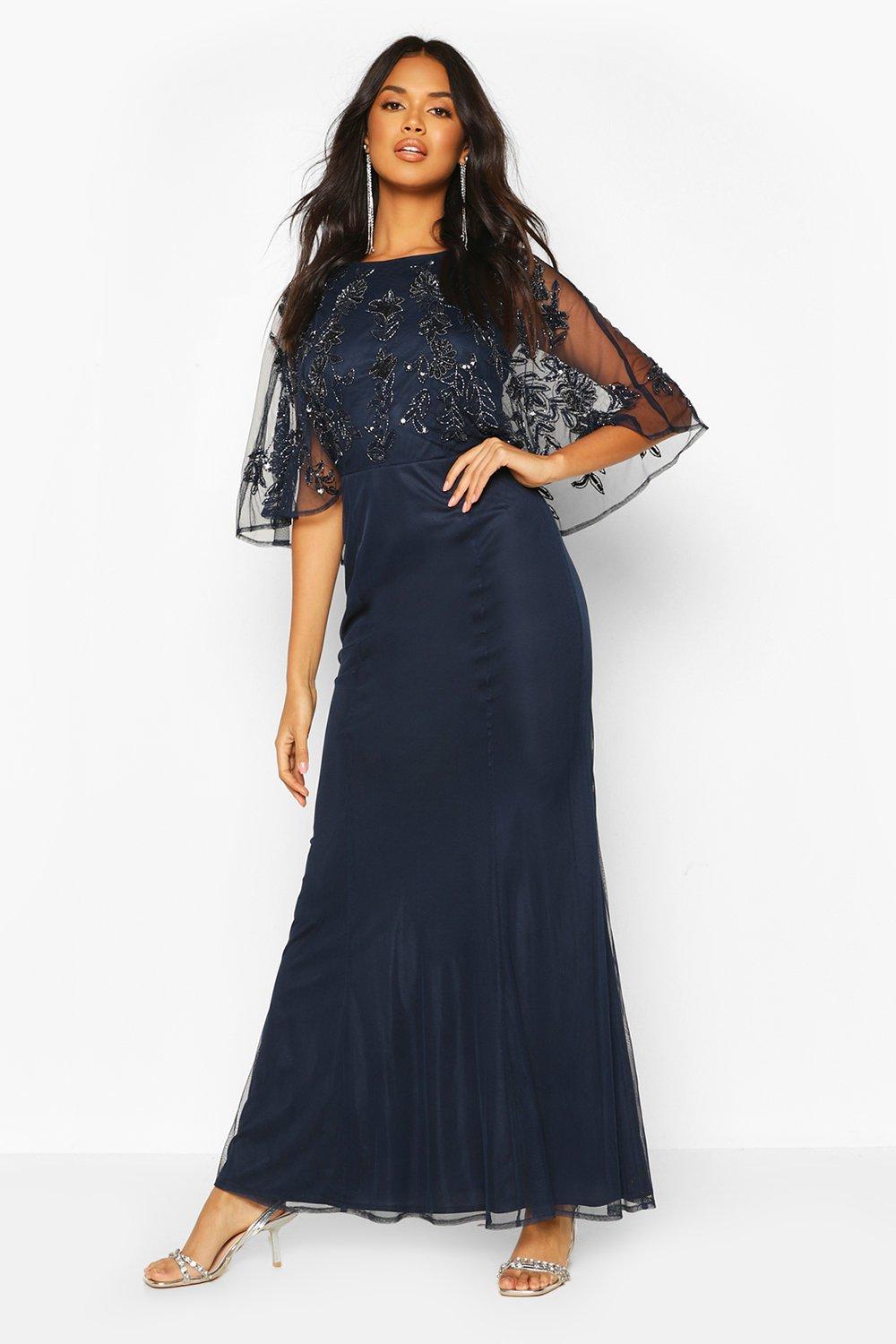 

Tulle Sleeve Bodycon Mini Dress, Black