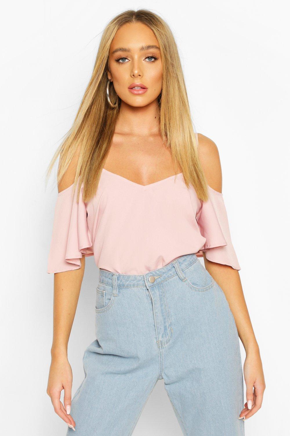

Pastel Cold Shoulder Cami Top, Blush