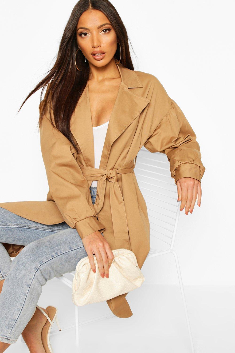 

Extreme Sleeve Trench Coat, Khaki