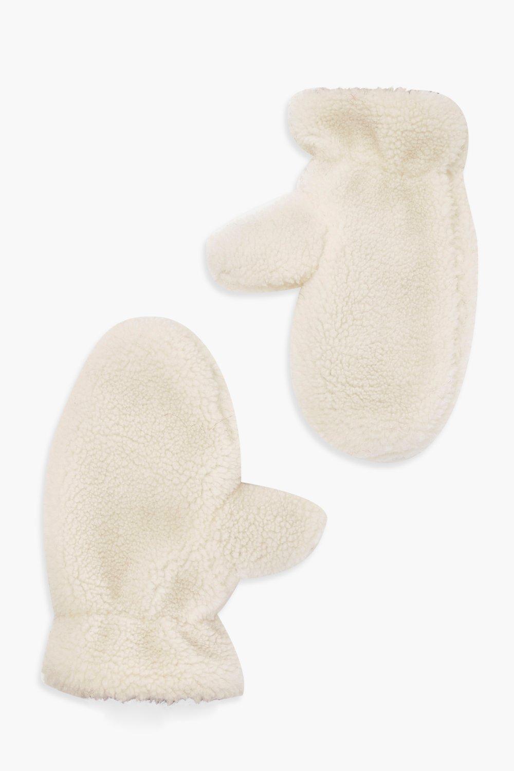 

Плюшевые варежки, Ivory