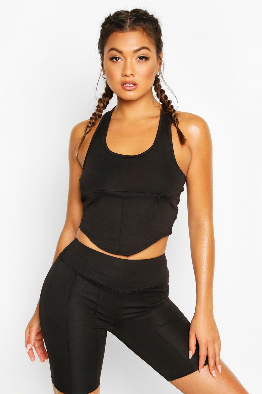 

Fit Contour Stitch Gym Top, Nude