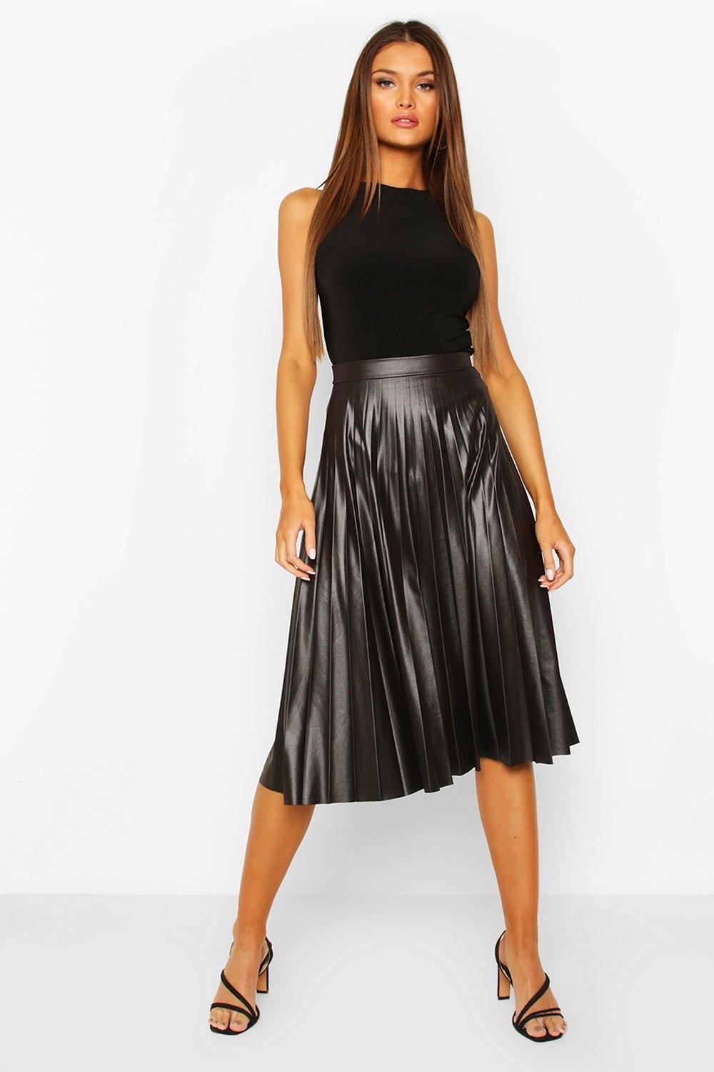 boohoo pleated skirt