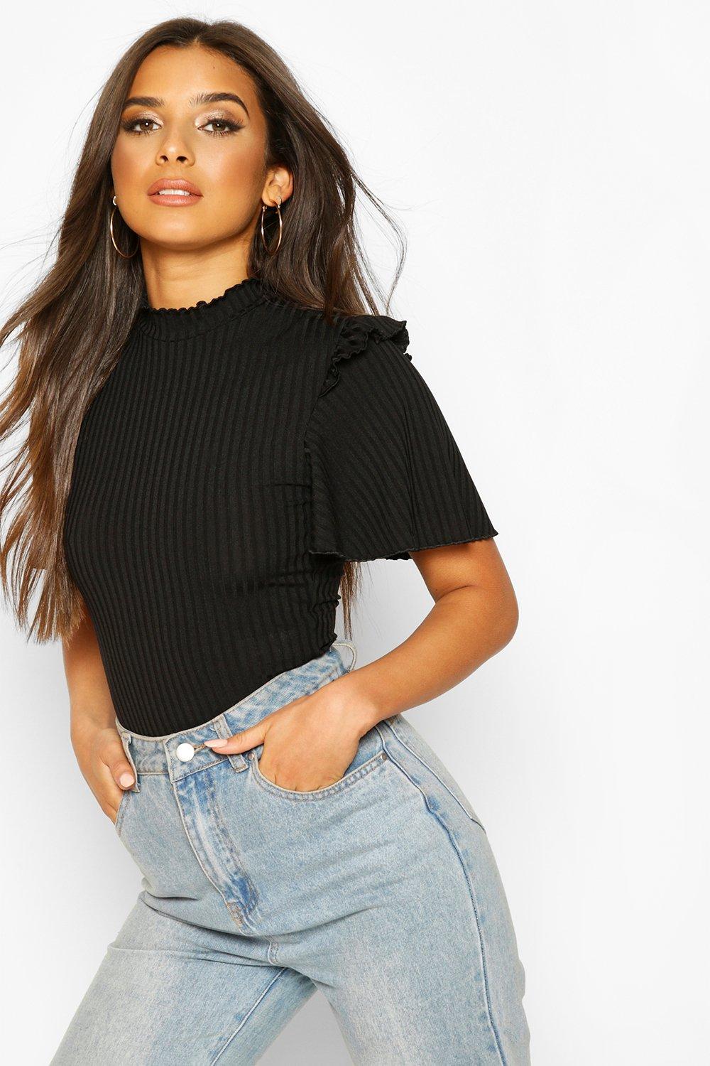 ruffle sleeve bodysuit