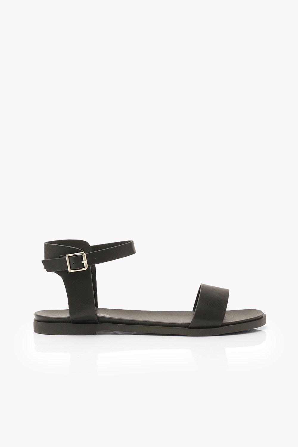

Сандалии из двух частей с пряжкой, Black