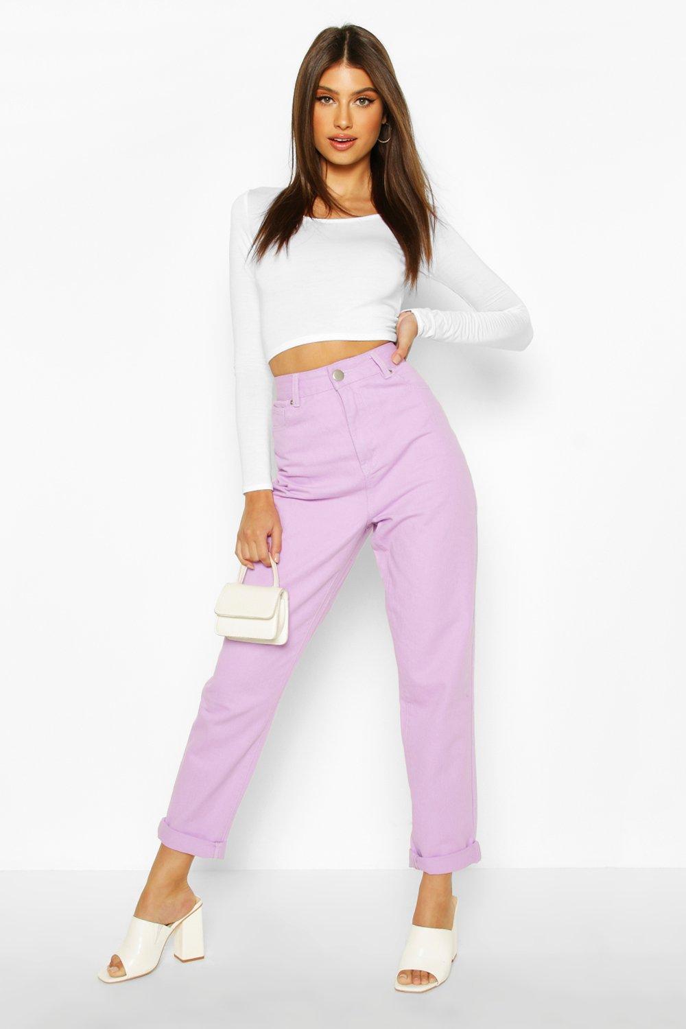 

Мамины джинсы с высокой посадкой, Lilac
