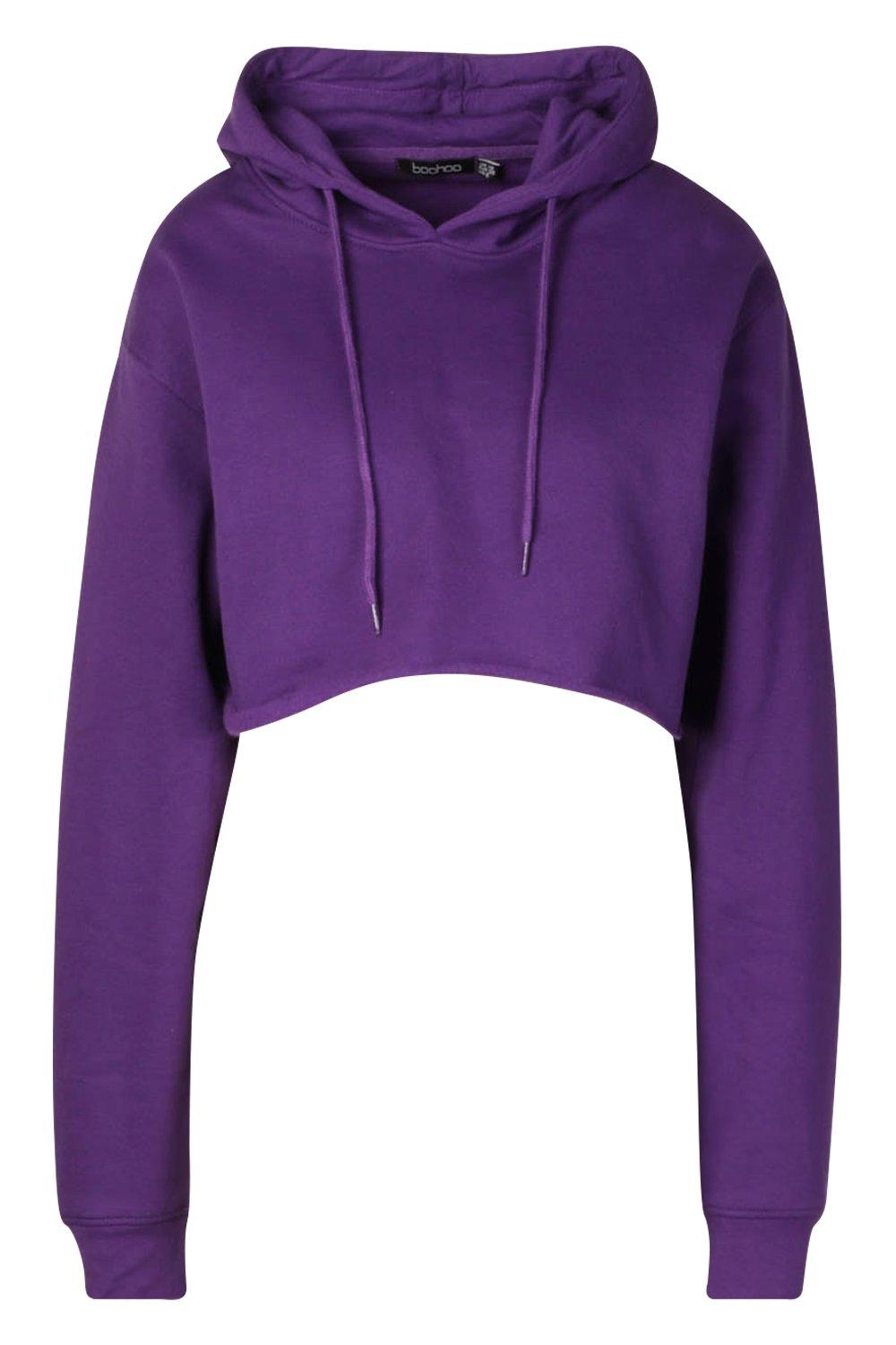 lavender cropped hoodie