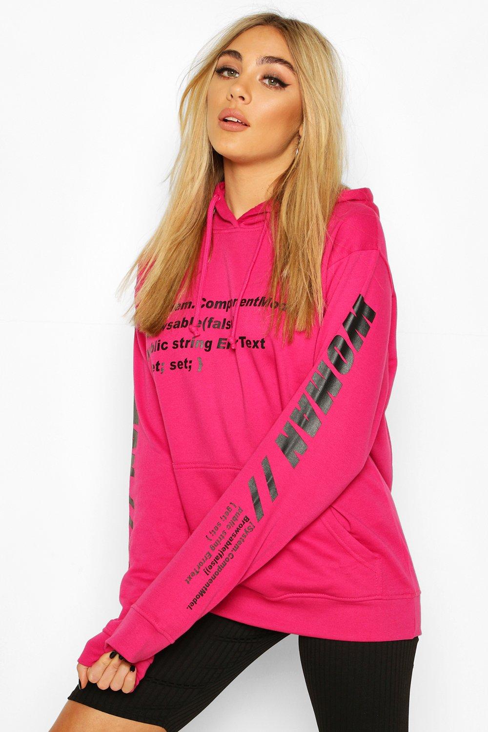 

Худи с графическим рисунком Woman на рукаве, Pink
